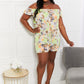 Sew In Love Full Size Pure Delight Floral Off-Shoulder Romper