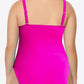Plus Size Scoop Neck Sleeveless One-Piece Swimsuit